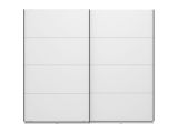 Guardaroba Grande Bianco Opaco Nero Appendiabiti 2 Ripiani 245x217.5h cm, Apertura Scorrevole - Salemi