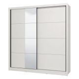 Guardaroba Grande Bianco Opaco Nero Appendiabiti 5 Ripiani 205x215.5h cm, 8 Vani - Orero