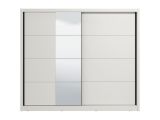 Guardaroba Grande Bianco Opaco Nero Appendiabiti 8 Ripiani 251x215.5h cm, 12 Vani - Pedavena