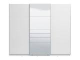 Guardaroba Grande Bianco Opaco Trasparente Appendiabiti 6 Ripiani 262.5x224h cm, Apertura Scorrevole - Carasco