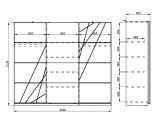 Guardaroba Grande Bianco Opaco Trasparente Appendiabiti 6 Ripiani 262.5x224h cm, Apertura Scorrevole - Rutino