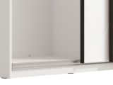 Guardaroba Grande Bianco Opaco Trasparente Appendiabiti 6 Ripiani 262.5x224h cm, Apertura Scorrevole - Rutino