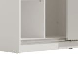 Guardaroba Grande Bianco Opaco Trasparente Appendiabiti 8 Ripiani 217x210h cm, Apertura Scorrevole - Valsinni