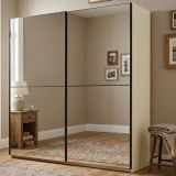 Guardaroba Grande Bianco Trasparente Appendiabiti 8 Ripiani 217x210h cm, 2 Ante - Ponso