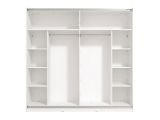 Guardaroba Grande Bianco Trasparente Appendiabiti 8 Ripiani 217x210h cm, 2 Ante - Ponso