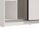Guardaroba Grande Bianco Trasparente Appendiabiti 8 Ripiani 217x210h cm, 2 Ante - Ponso