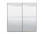 Guardaroba Grande Bianco Trasparente Appendiabiti 8 Ripiani 217x210h cm, 2 Ante - Ponso