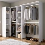 Guardaroba grande classico bianco 228x187h cm - Antilope