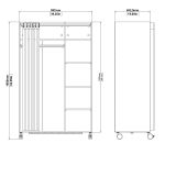 Guardaroba grande classico bianco 99x160h cm - Alfangon