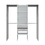 Guardaroba grande classico bianco e cemento 179x202h cm - Amico