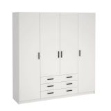 Guardaroba grande con appendiabiti bianco 195x200h cm - Epipola