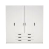 Guardaroba grande con appendiabiti bianco 195x200h cm - Epipola