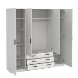Guardaroba grande con appendiabiti bianco 195x200h cm - Epipola