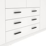 Guardaroba grande con appendiabiti bianco 195x200h cm - Epipola