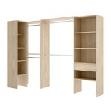 Guardaroba grande con appendiabiti rovere 248x187h cm - Florita