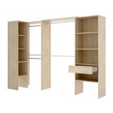 Guardaroba grande con appendiabiti rovere 248x187h cm - Florita