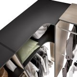 Guardaroba grande con ripiani regolabili antracite e rovere 214x205h cm - Pali
