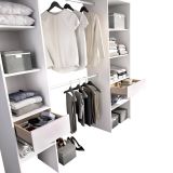 Guardaroba grande con ripiani regolabili bianco 160x185h cm - Siony