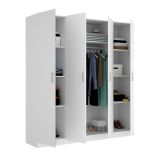 Guardaroba grande con ripiani regolabili bianco 200x215h cm - Persefone