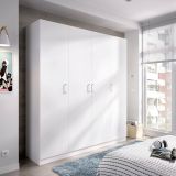 Guardaroba grande con ripiani regolabili bianco 200x215h cm - Persefone
