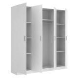 Guardaroba grande con ripiani regolabili bianco 200x215h cm - Persefone