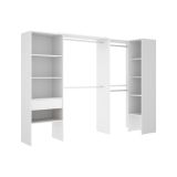 Guardaroba grande con ripiani regolabili bianco 248x187h cm - Florita