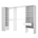 Guardaroba grande con ripiani regolabili bianco 248x187h cm - Florita