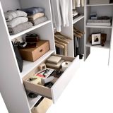 Guardaroba grande con ripiani regolabili bianco 248x187h cm - Florita