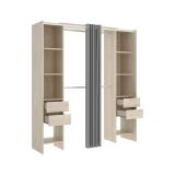 Guardaroba grande con ripiani regolabili rovere 180x205h cm - Olaf