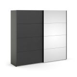 Guardaroba grande con specchio nero 242x220h cm - Catalina