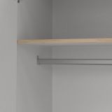 Guardaroba grande Frances, Mobile camera da letto, Cabina armadio portabiti, Armadio appendiabiti, 50x196 h200 cm, Rovere