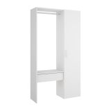 Guardaroba grande in legno bianco 98x187h cm - Actor