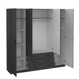 Guardaroba grande in legno grigio 195x200h cm - Epipola