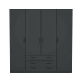 Guardaroba grande in legno grigio 195x200h cm - Epipola