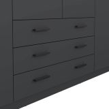 Guardaroba grande in legno grigio 195x200h cm - Epipola