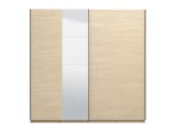 Guardaroba Grande Marrone Rovere Nero Appendiabiti 2 Ripiani 220x217.5h cm, 4 Vani - Palestro