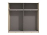 Guardaroba Grande Marrone Rovere Nero Appendiabiti 2 Ripiani 220x217.5h cm, 4 Vani - Palestro