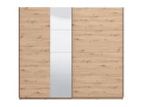 Guardaroba Grande Marrone Rovere Nodi 2 Ripiani Appendiabiti 245x217.5h cm, 2 Ante - Resiutta
