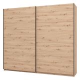 Guardaroba Grande Marrone Rovere Nodi 2 Ripiani Appendiabiti 245x217.5h cm, 2 Ante - Salemi
