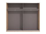 Guardaroba Grande Marrone Rovere Nodi 2 Ripiani Appendiabiti 245x217.5h cm, 2 Ante - Salemi