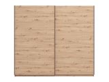 Guardaroba Grande Marrone Rovere Nodi 2 Ripiani Appendiabiti 245x217.5h cm, 2 Ante - Salemi