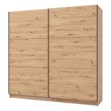 Guardaroba Grande Marrone Rovere Nodi 8 Ripiani Appendiabiti 217x210h cm, 2 Ante - Piateda