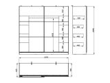 Guardaroba Grande Marrone Rovere Nodi 8 Ripiani Appendiabiti 217x210h cm, 2 Ante - Piateda