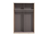 Guardaroba Grande Marrone Rovere Nodi Nero Appendiabiti 2 Ripiani 145.5x217.5h cm, Apertura Scorrevole - Pasturo