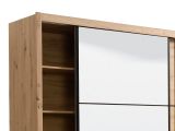 Guardaroba Grande Marrone Rovere Nodi Nero Appendiabiti 5 Ripiani 213x215.5h cm, Apertura Scorrevole - Pelago