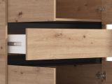 Guardaroba Grande Marrone Rovere Nodi Nero Rovere Nodi 3 Ripiani Appendiabiti 93x210.5h cm, Apertura Battente - Vimercati