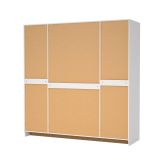 Guardaroba grande Monique, Mobile camera da letto, Cabina armadio portabiti, Armadio appendiabiti, 62x196 h200 cm, Bianco