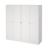 Guardaroba grande Monique, Mobile camera da letto, Cabina armadio portabiti, Armadio appendiabiti, 62x196 h200 cm, Bianco