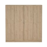 Guardaroba grande Monique, Mobile camera da letto, Cabina armadio portabiti, Armadio appendiabiti, 62x196 h200 cm, Rovere