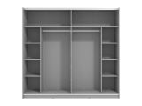 Guardaroba Grande Nero Antracite 8 Ripiani Appendiabiti 217x210h cm, 2 Ante - Piateda